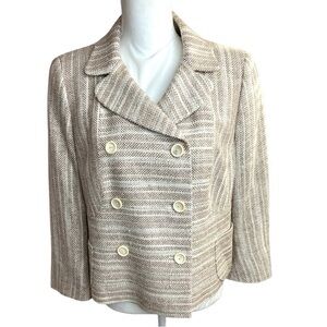 Akris for Bergdorf Goodman Silk Tweed Cropped Blazer